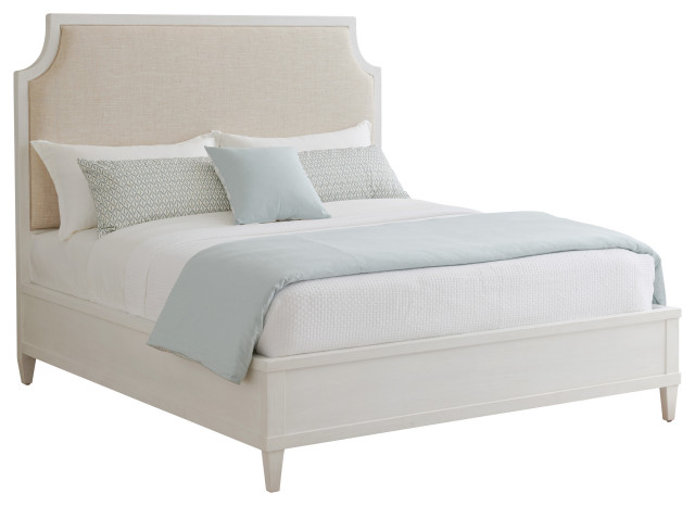 Belle Isle Upholstered Headboard Only, Carlotta Designer Queen Bed With Upholstered Headboard In White