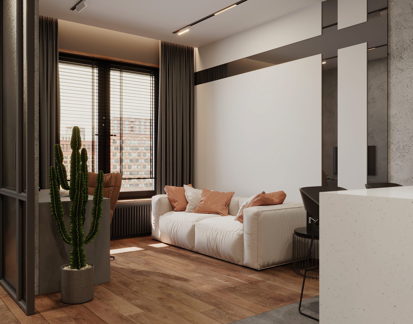 Дизайн интерьера 1к квартиры в ЖК Зиларт