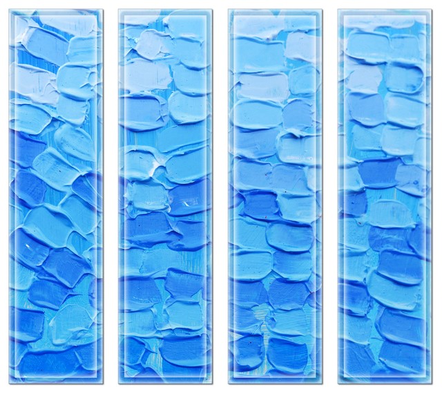 3"x12" Upscale Designs Crystal Glass Wall Tile, Set of 32, 3x12