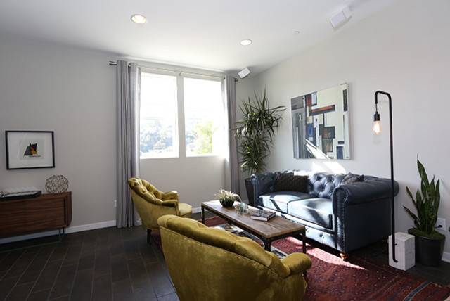 Inspiration for a transitional open concept living room in Los Angeles.