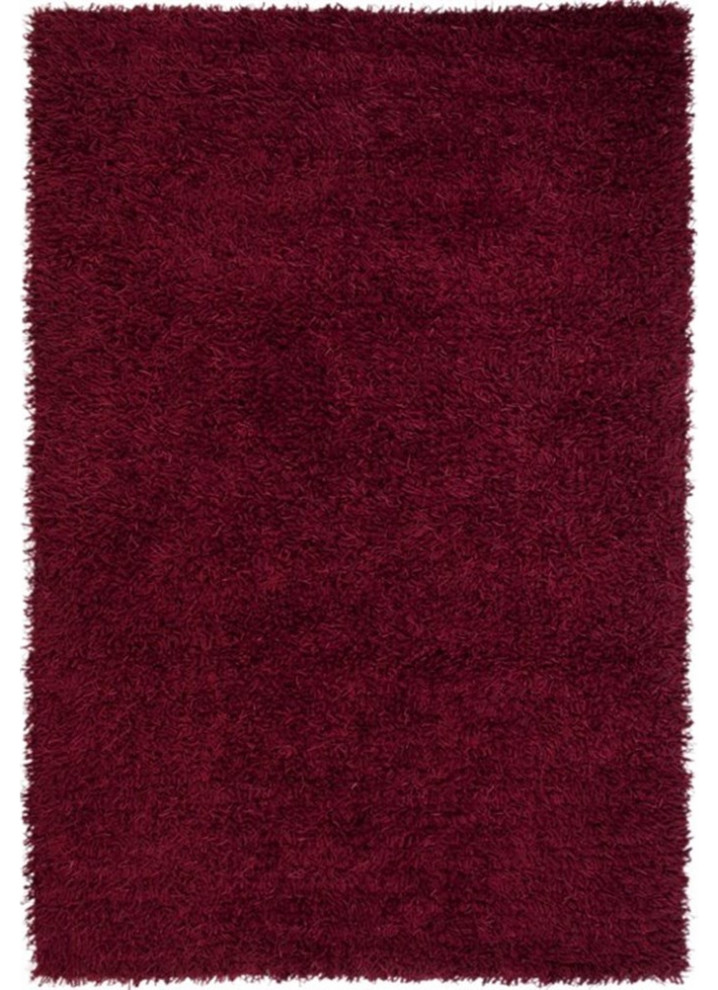 Abacasa Lifestyle Shag Cranberry 8x10 Area Rug Contemporary Area
