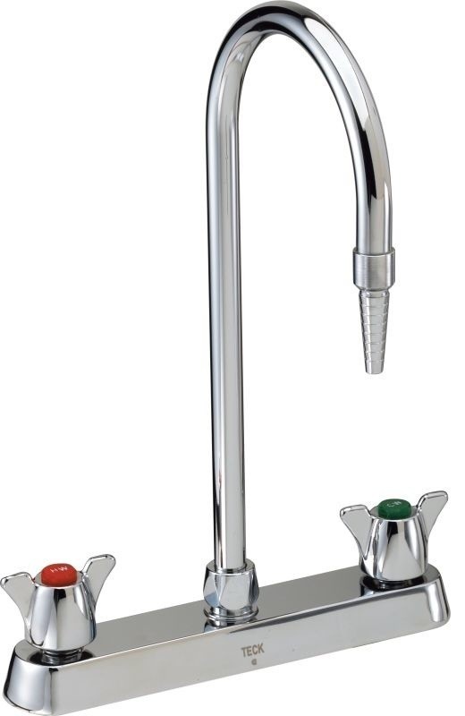 8 Center Set Deck Mount Laboratory Faucet, Chrome Contemporary