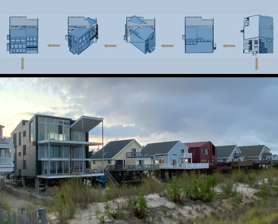 Mittelgroßes Modernes Einfamilienhaus mit grauer Fassadenfarbe und Misch-Dachdeckung in Wilmington