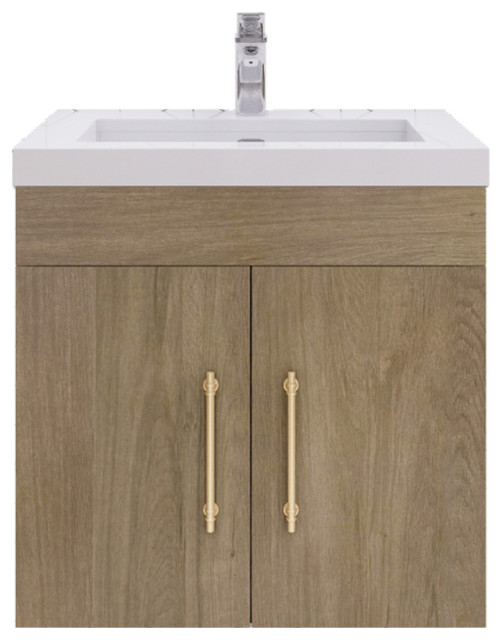 Rosa 24" Wall Mounted Vanity with Reinforced Acrylic Sink