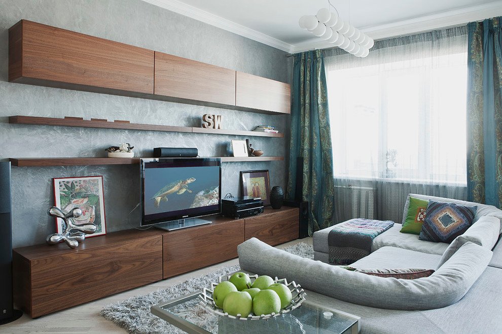 ТВ-зона в гостиной.