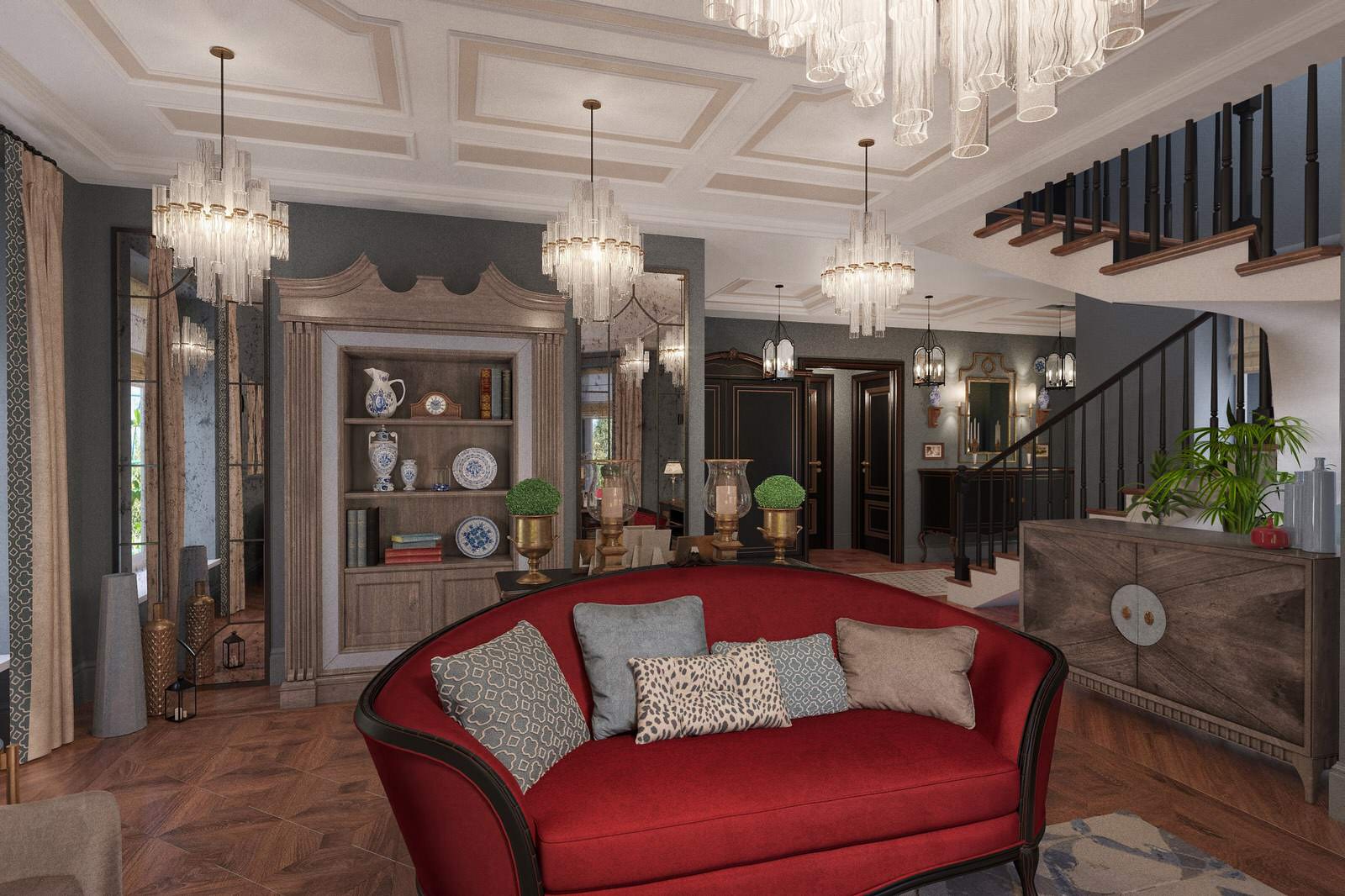 Жилой дом на ул. Брусничной, гостиная