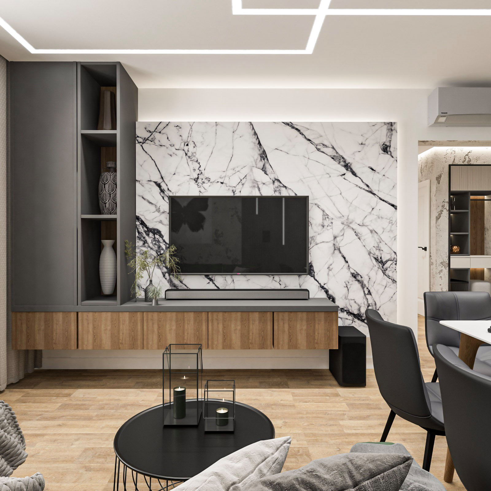 Дизайн-проект квартиры. 2022. Площадь 77,8 м.кв.