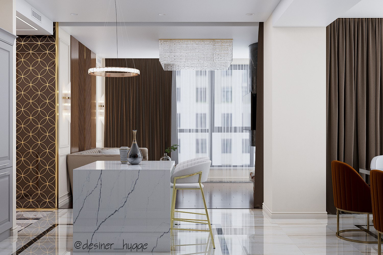 Арт-деко в ЖК "Лахта Плаза"