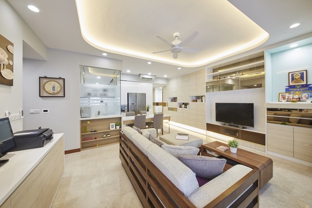 Seastrand @Pasir Ris Link modern-vardagsrum