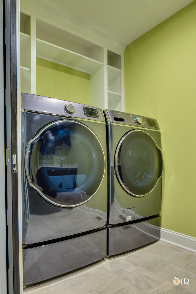 Laundry room - transitional laundry room idea