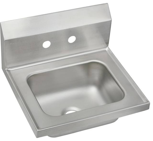 Elkay Stainless Steel Wall Hung Handwash Sink, Buffed Satin Utility