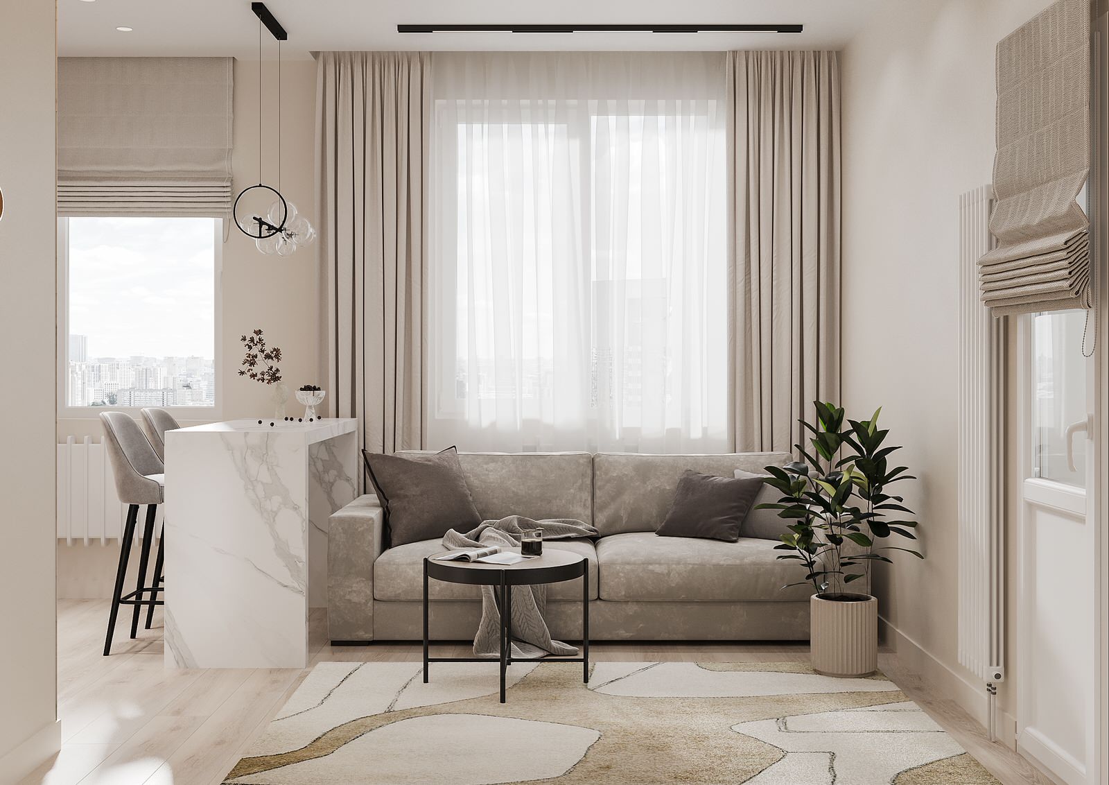 white с террасой