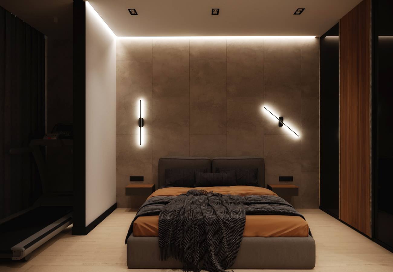 Кухня-гостиная для молодой пары в стиле Total minimalism