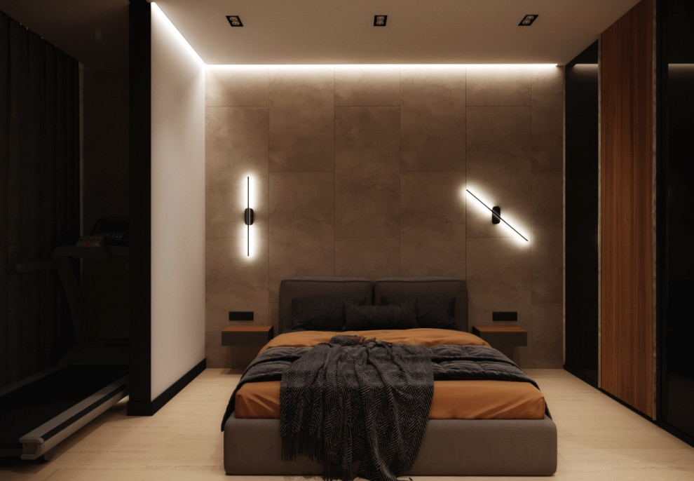 Кухня-гостиная для молодой пары в стиле Total minimalism