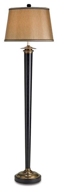 Currey & Company Tryon Floor Lamp in Black