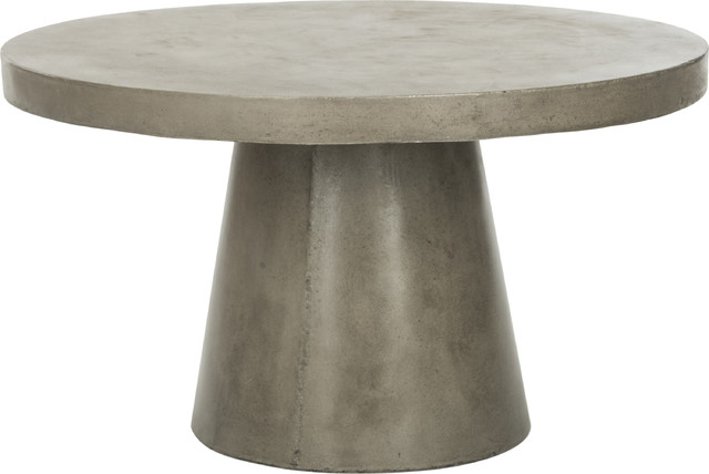 Safavieh Delfia Modern Concrete Round 27.56" Coffee Table Indoor/Outdoor