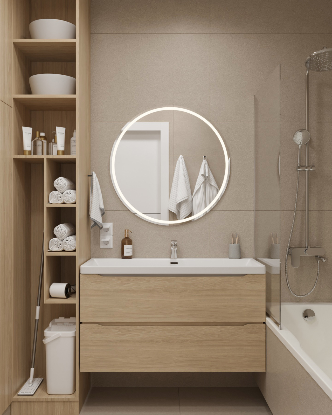 Design project of a one bedroom apartment