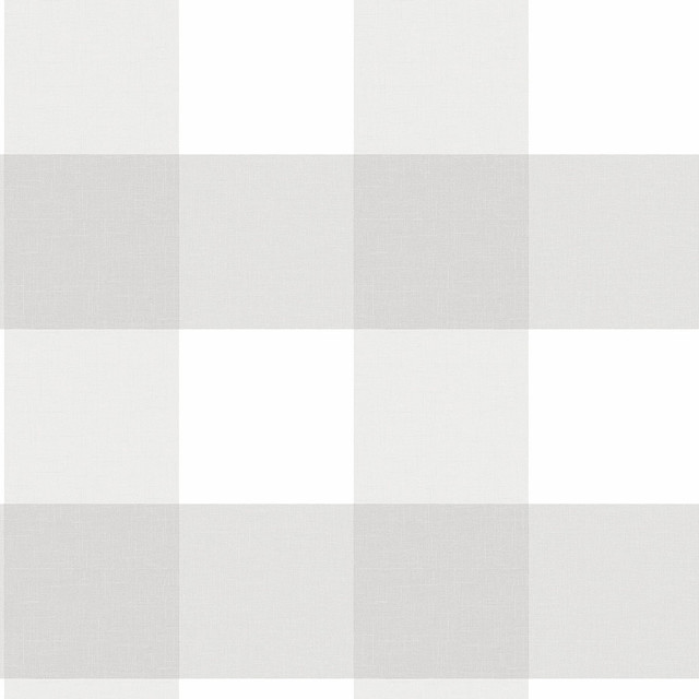 Gray and White Farmhouse Plaid Peel and Stick Wallpaper, 4rolls