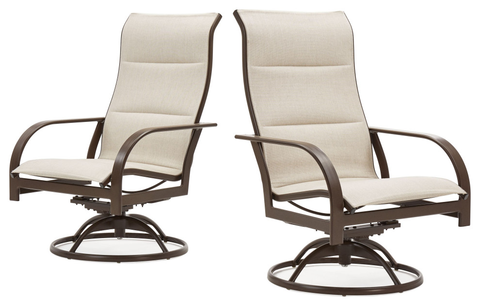 Unisa Key Rocking Chair Key West Padded Sling Swivel Rocker Lounge Chairs, Set of 2 ...