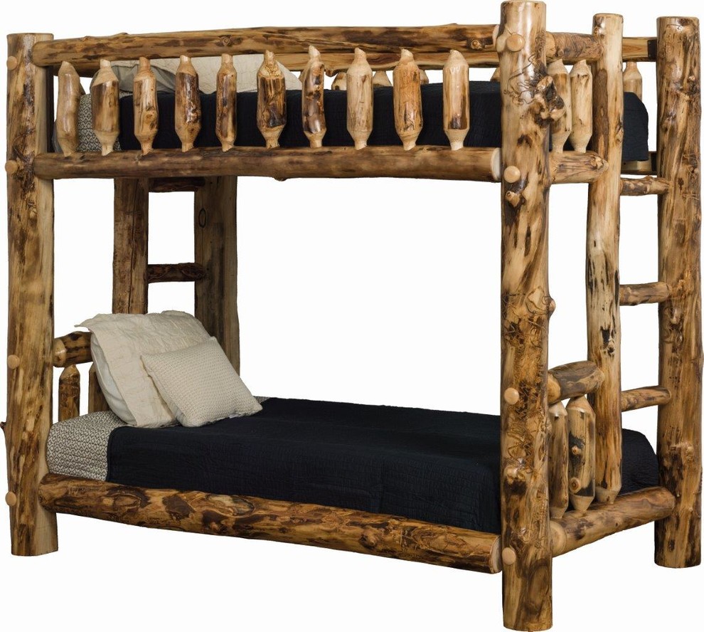 log cabin style bunk beds