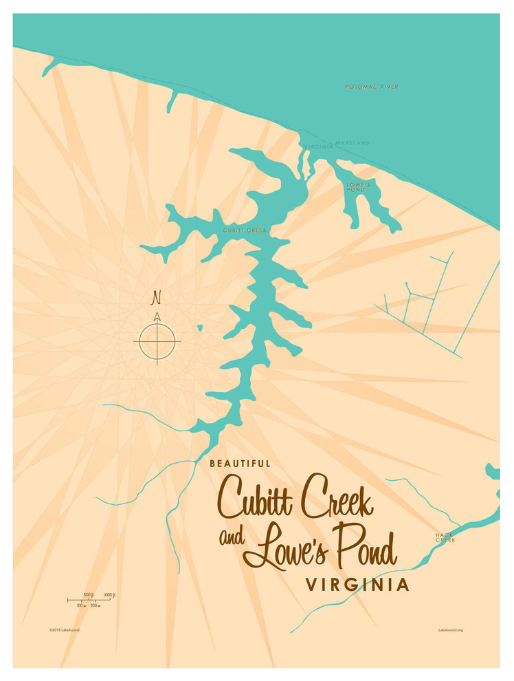 Lakebound Cubitt Creek & Lowe's Pond Virginia Art Print, 9"x12"