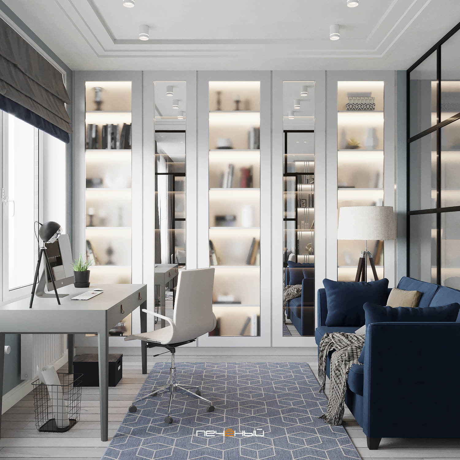 Современная трёшка в пастельных тонах