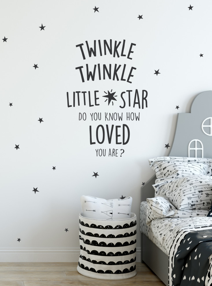 Twinkle Twinkle Little Star Wall Decal, Black