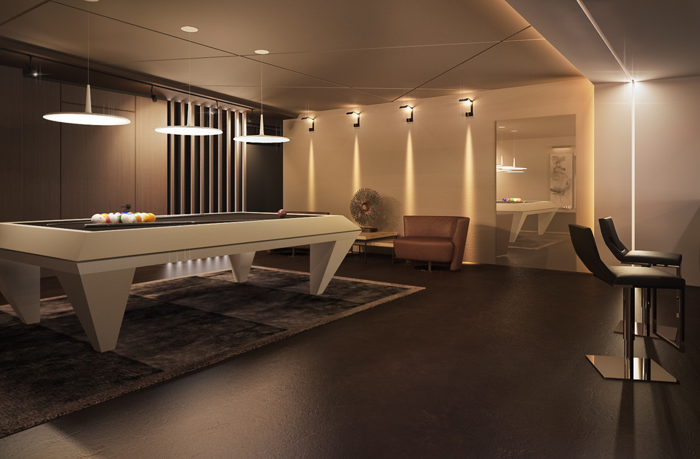 Бильярдная в московском коттедже