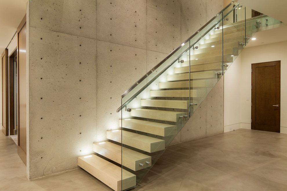 Example of a trendy staircase design in Orange County