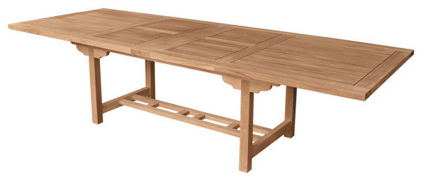 43 X77 97 117 Double Rectangular Extension Table Thick Wood