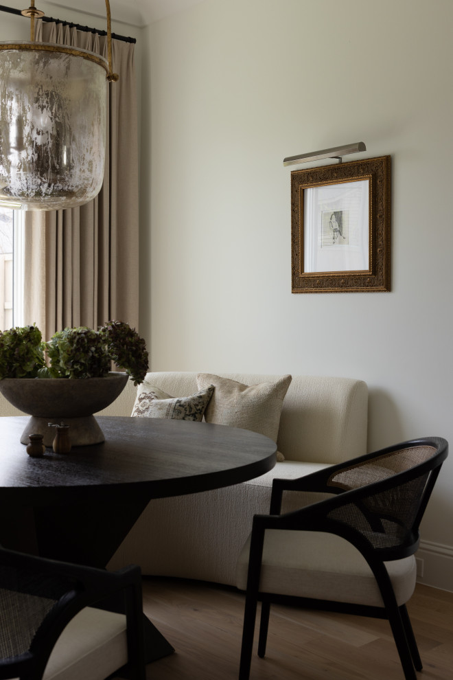 Inspiration for a transitional dining room remodel in Dallas