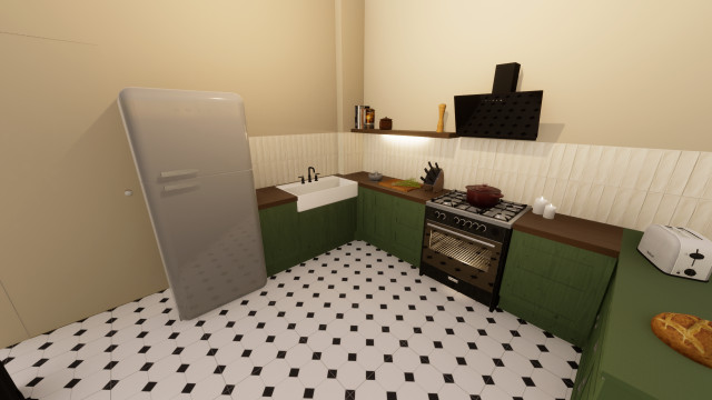 Villa Saint Michel retro-koekken