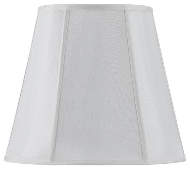 Cal Lighting Piped 17" Fabric Lamp Shade with Spider Type in White