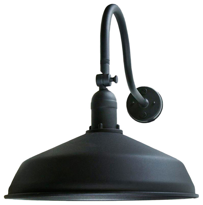 Adjustable Metal Gooseneck Barn Light Farmhouse Outdoor Wall