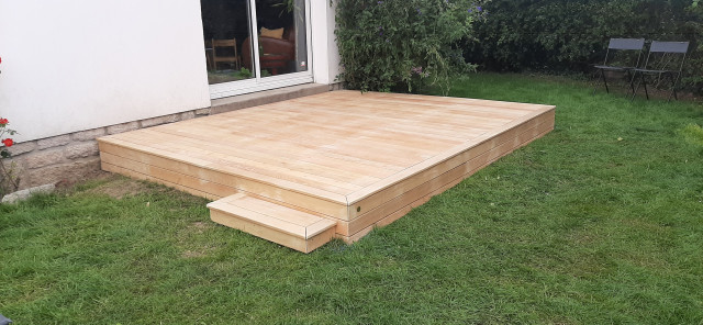 Cr&eacute;ation d'une terrasse &agrave; Carnac contemporary-deck