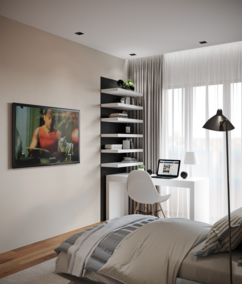 Визуализация квартиры в бежевых тонах