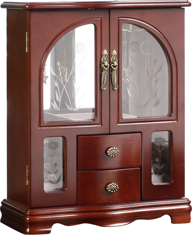 Minna 2 Door Jewelry Box Traditional Jewelry Boxes And