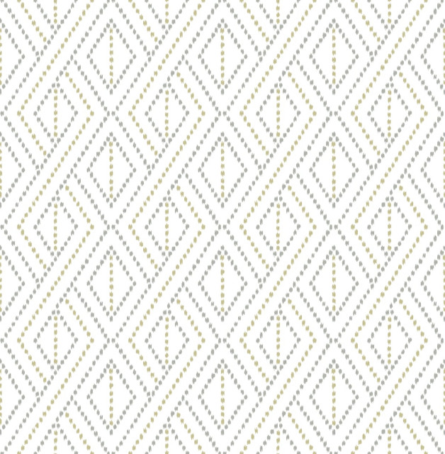 LN30208 Boho Grid Argos Gray Yellow Bohemian SelfAdhesive Vinyl Wallpaper, 20.5 Scandinavian