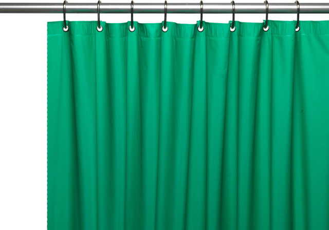 Light Blue 8-Gauge Vinyl Shower Curtain Liner with Metal Grommets and Magnets