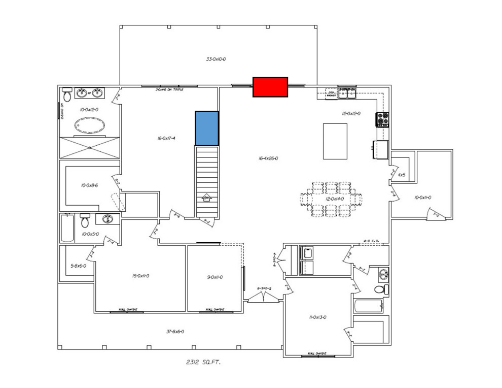 Fireplace placement