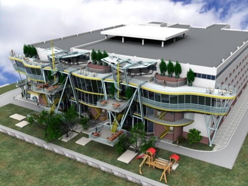 Проект пристройки выставочных пространств к многоуровневой парковке в г. Москва