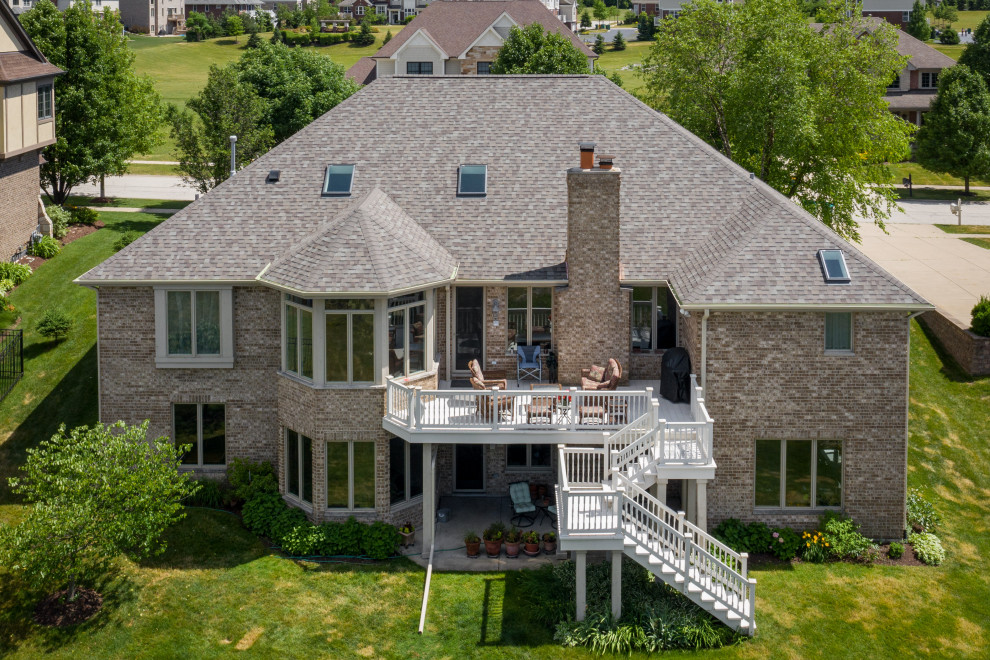 Lemont roof Traditional Exterior Chicago by Lang Home Exteriors