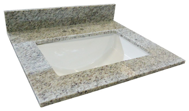 Granite Single Bowl Vanity Top, 31 White Granite Vanity Top