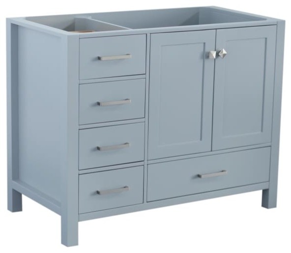 Ariel Cambridge 42 Wood Vanity Cabinet Only Gray Right Transitional Bathroom Vanities And Sink Consoles By Modern Bath House Houzz Ariel Cambridge 42 Wood Vanity Cabinet, 42 Vanity Cabinet