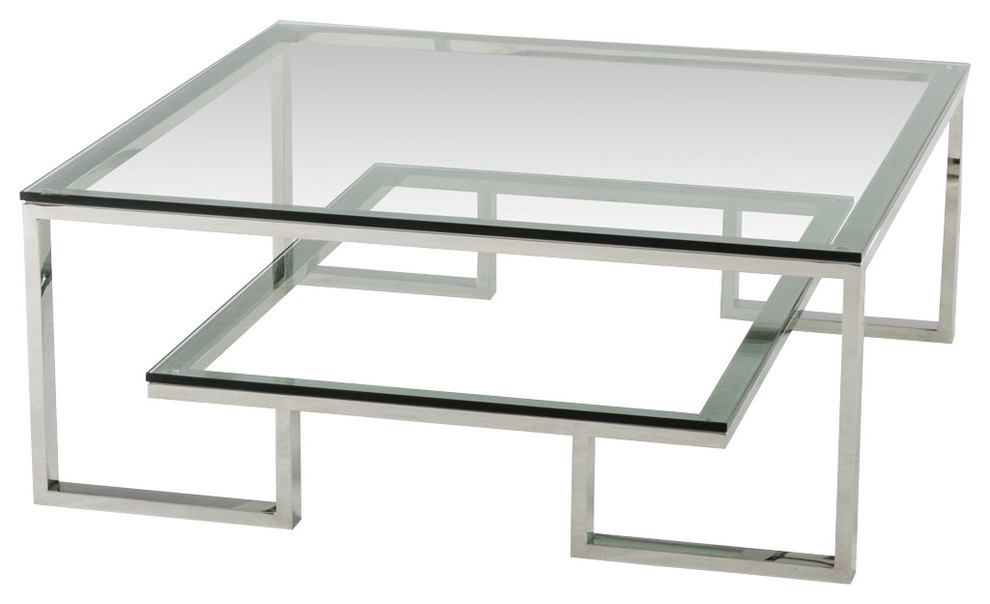 Modrest Topaz Modern Glass Coffee Table Contemporary Coffee Tables