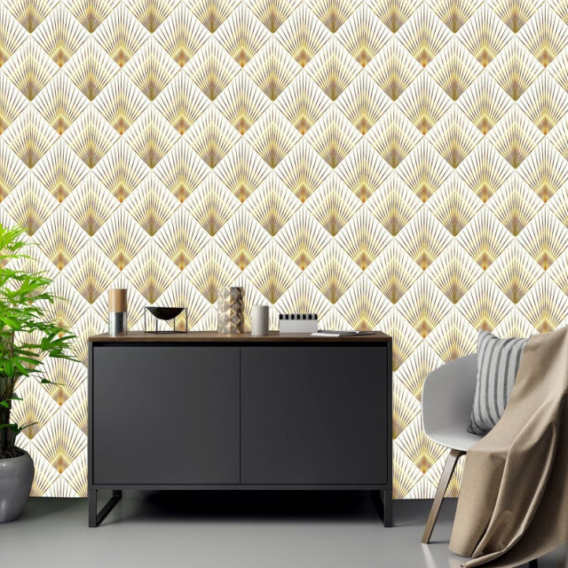 Geometric Art Deco Wallpaper - Toronto - by PrintMySpace | Houzz AU