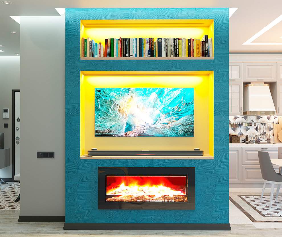 Яркая сочность. Трехкомнатная квартира на Озерной