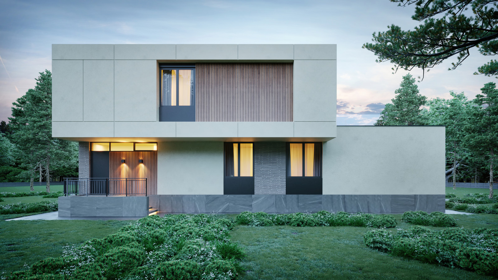 Проект индивидуального жилого дома и бани в СНТ "Ветеран"