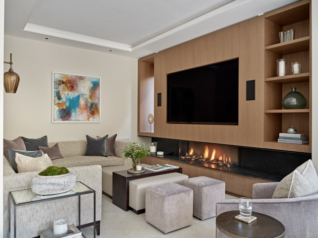 Wimbledon Village New Build Home ground floor transitional-living-room