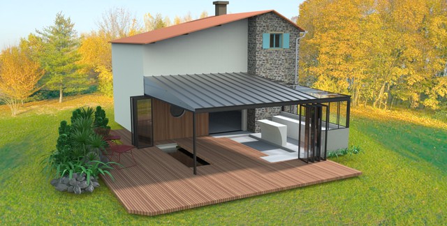 Am&eacute;nagement ext&eacute;rieur industrial-terrasse
